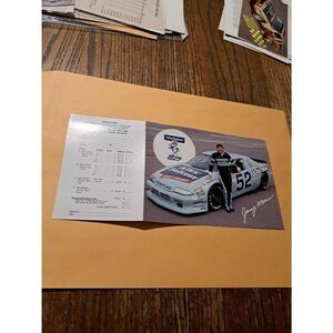 Vintage 1989 Jimmy Means Alka-Seltzer NASCAR Fold-Out Driver Card #52 Pontiac